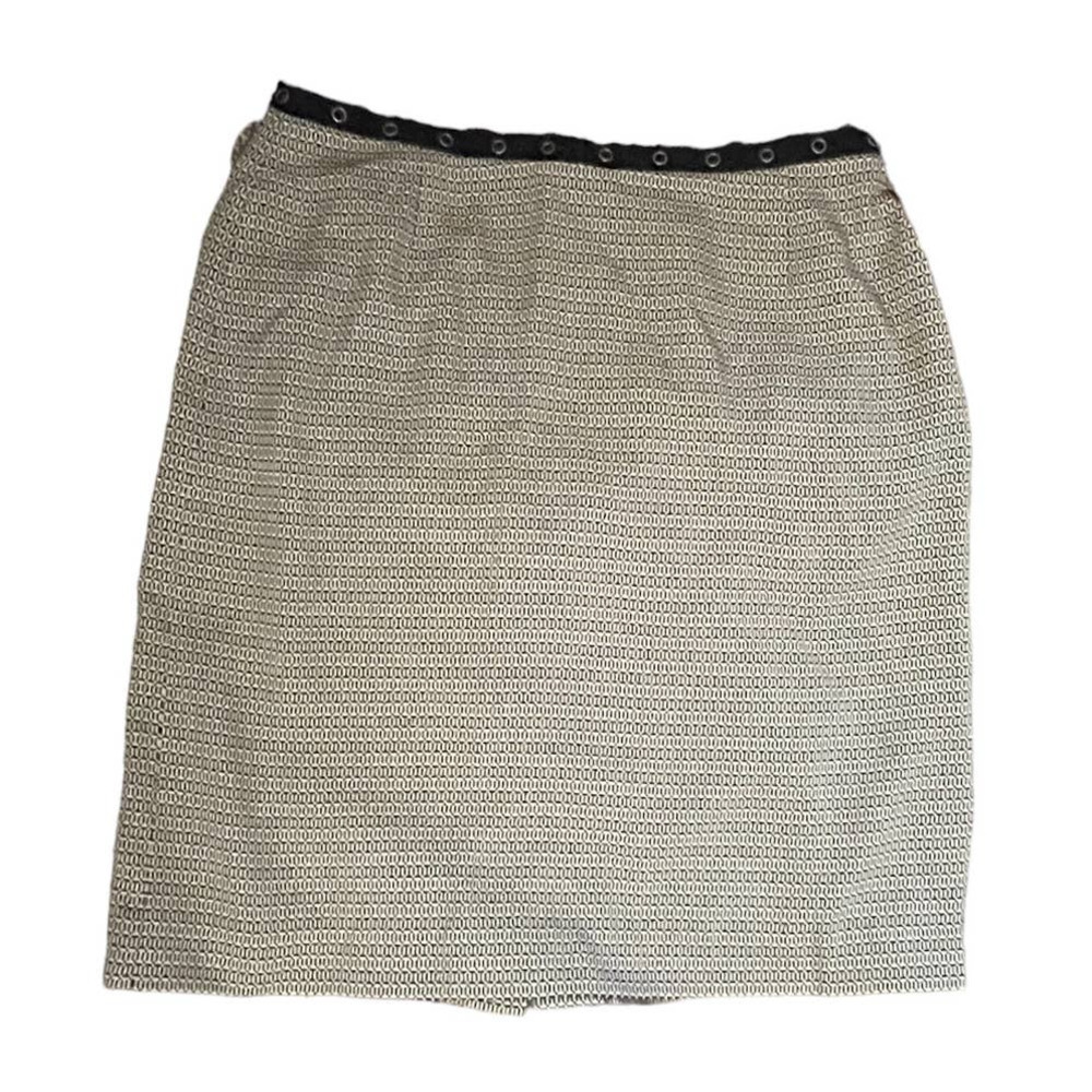 Norton McNaughton Women's Size 14‎ Pencil Skirt Abstract Geo Print Faux Snaps